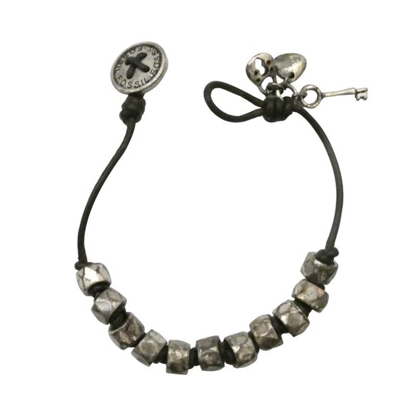 FOSSIL silver nugget beaded bracelet - Picture 5 of 6